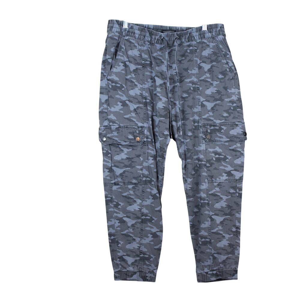Banana Republic Grey‎ Camo Utility Cargo High Rise Jogger Casual Pants Size L
